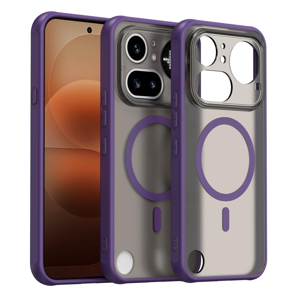 Luxury Matte Transparent Case for Nothing Phone 4A Pro Magnetic Wireless Charging Cover for Nothing Phone 3A Pro 3ALite Funda