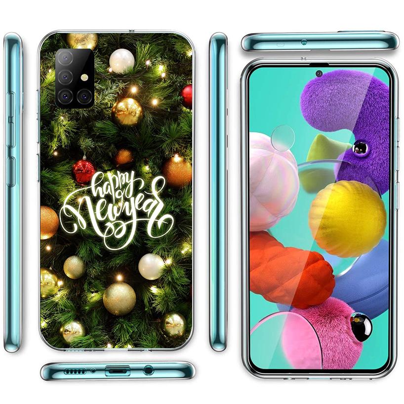 Merry Christmas Tree Snow Phone Case For Samsung Galaxy A52 A32 A22 A12 A51 A31 A50S A30S A20S A10S Note 20 Ultra 10 Plus S10 A7
