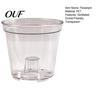 Heavy Duty Fall Resistant Pot Clear Orchid with Drainage Holes, Plastic Phalaenopsis Planter, Root Fresh Air System for Aerial Roots Control