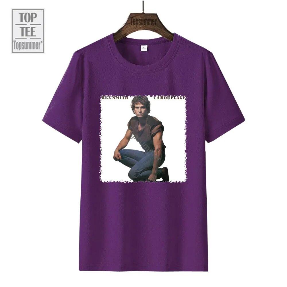 Камуфляжная футболка с альбомом Rex Smith Tour, футболка унисекс, готическая рок-футболка с графическим принтом, женские черные футболки