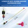 Washing Machine Boom 4PCS DC97-05280W WA50R5200AW WA50R5400AV Washer Suspension Rod Assembly 27.3inch