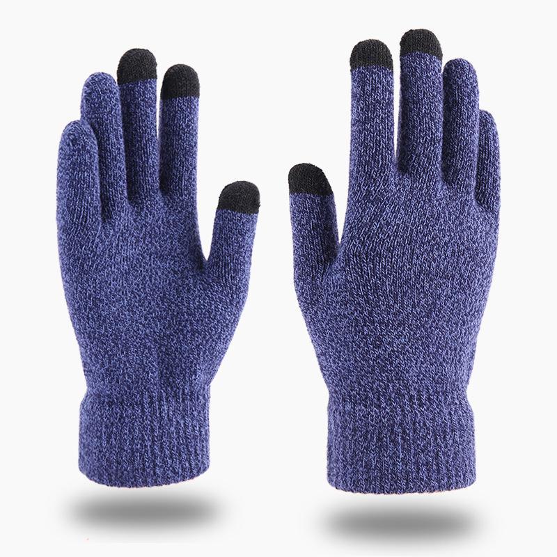 Cozy Knitted Split-Finger Wool Gloves for Autumn & Winter – Thick, Warm, Touchscreen-Friendly