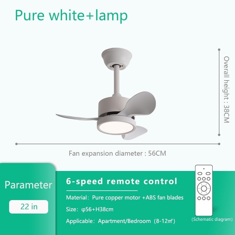 22" Household Electric Ceiling Fan with Hook 3/5 Blades & LED Lighting Fan Silent DC Motor & Energy Saving Fan