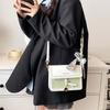 2024 New Color Block Women's Shoulder Bag Ins Fashion Plaid Scarf Crossbody Bag