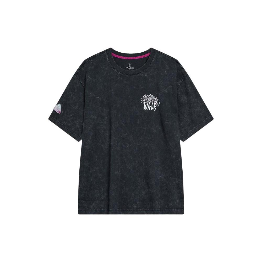 Футболки Li Ning Унисекс Черные с Круглым Вырезом Умеренный Прямой Крой AHST941-4