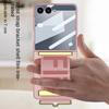 Ultra-slim Wrist Strap Stand with Glass Protective Film Phone Case for Samsung Galaxy Z Flip 7 flip7 Camera Protect Cover
