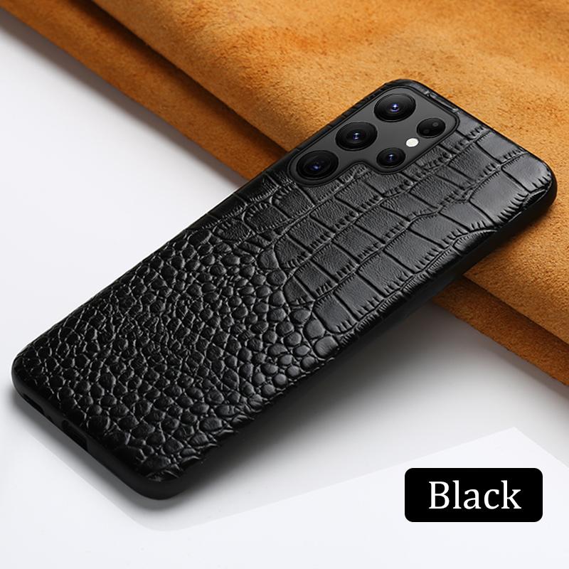 Оригинальный кожаный чехол для телефона из коровьей кожи для Samsung Galaxy S 25 S24 S22 S23 S25 Ultra S21 Plus A55 5G Полностью защитный чехол