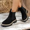 Fashionable New Elegant Plus Size Work Boots Winter Round Toe Comfortable Suede Anti Slip Casual Riding Boots for Women