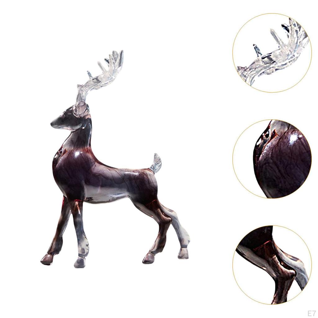 Deer Figurine Resin Sculpture for Home Display, Reindeer Ornament Living Space