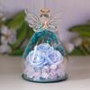 Yousheng Eternal Roses in Angel Glass Cover Настольные консервированные цветы Angel Preserved Roses Рождественские подарки для мамы, бабушки, жены
