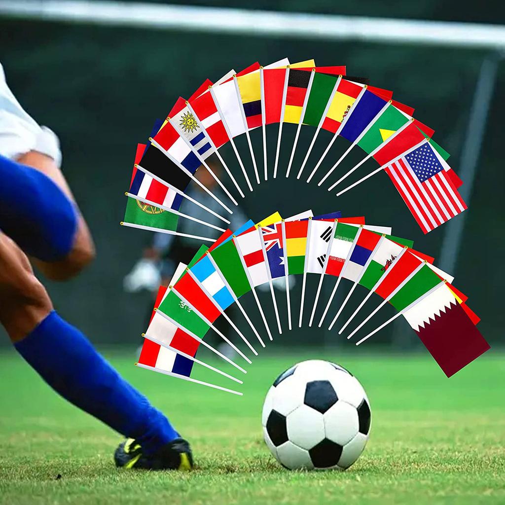 32Pcs 2022 World Cup Stick Flag