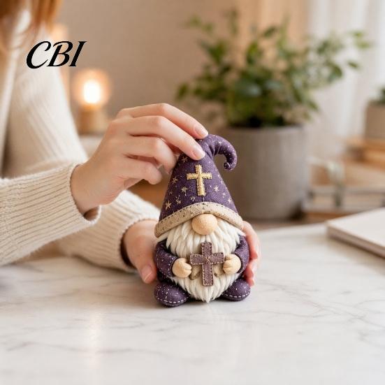 Nordic Elf Decoration Cozy Gnome DIY Patchwork Kit, Felt Creative Halloween Craft Set Sewing Art for Beginner Crafters, Home Decor Unique Handmade
