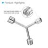 CoCud Socket and 19mm Hex Spanner Repair Tool Bicycle Maintenance and 1 Piece Y-Type 3-Way Wrench, 14mm, 17mm, Lengths, CR-V Y-Type (Application