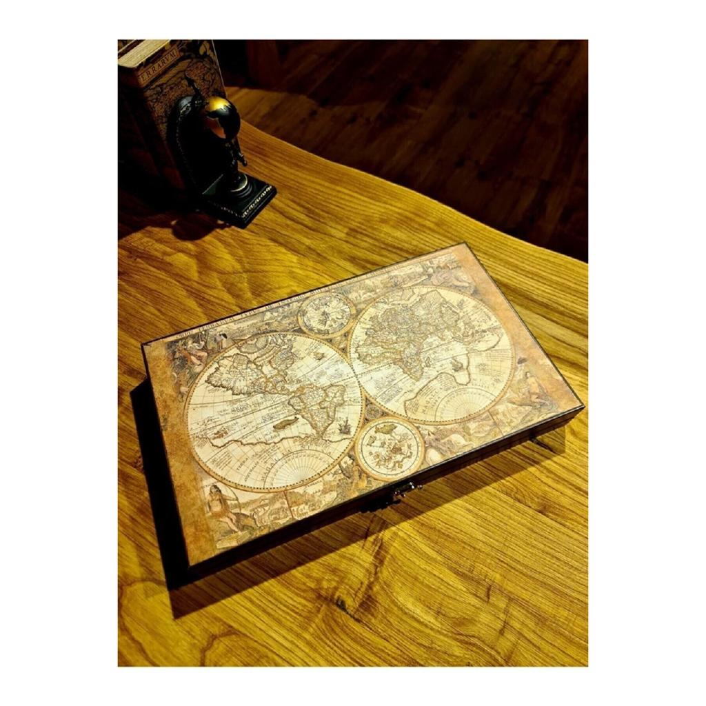 Персонализированный кожаный набор нард Антикварная карта Кожаный набор нард Роскошные кожаные нарды Специальное производство