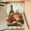 Винтажное итальянское металлическое настенное искусство 8x12 дюймов, 2D плоский хлеб, помидор, оливковое масло, знак, декор для кухни в деревенском стиле, столовой, ретро