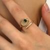 Tennis Racket Shape Necklace Ring Set Women Men Lightweight Hollow Sporty Minimalist Jewelry