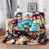 Japanese portable Dragon Cartoon Ball flannelette lightweight thin sheet sofa cover family office casual warm throw blanket.