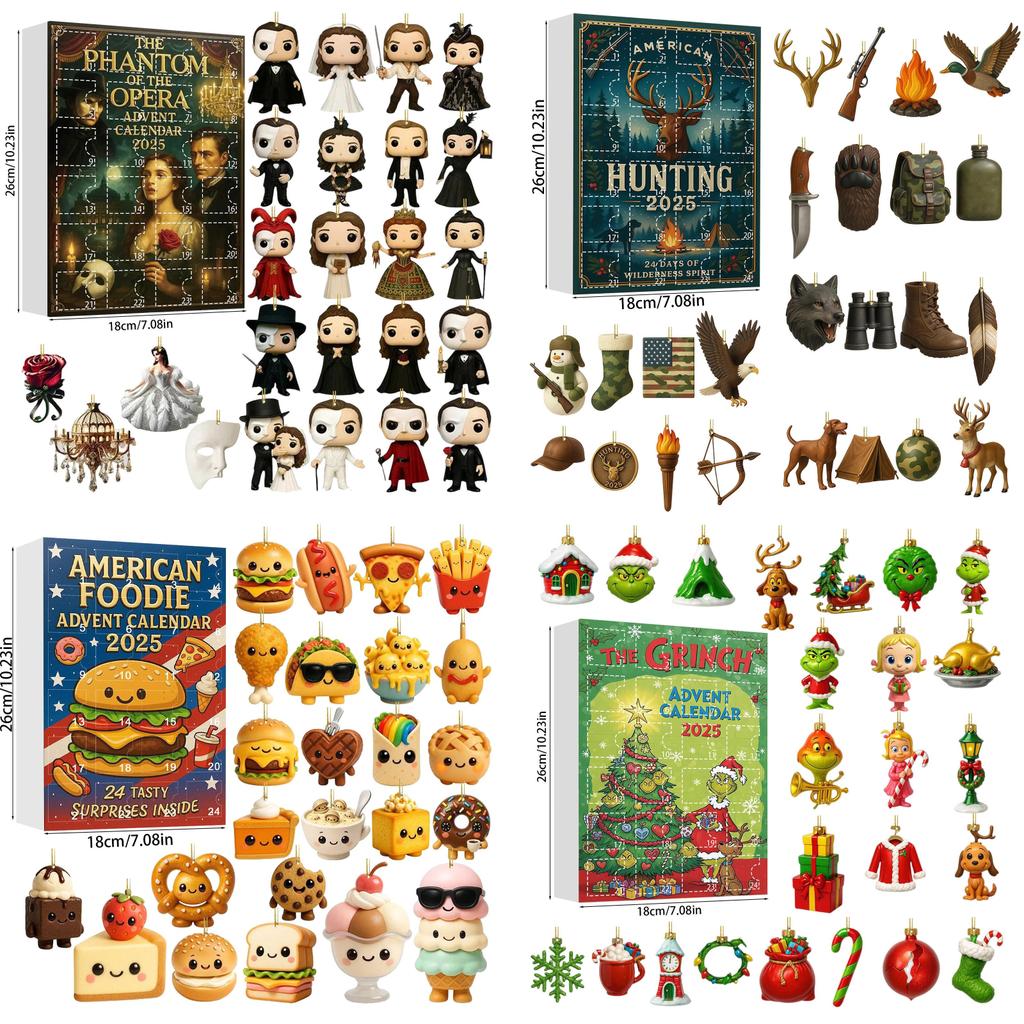 Hamburgers Fries Football Team Christmas Blind Box Tree Acrylic Ornament For Holiday Decor And Gift Giving