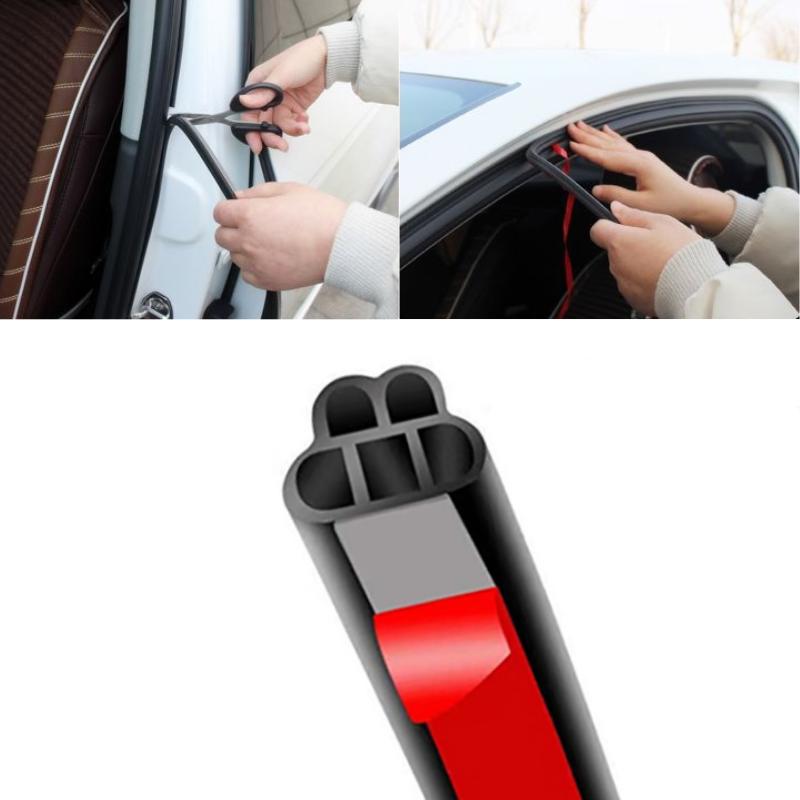 5 метров уплотнительные ленты для дверей автомобиля, наклейка B-образной формы, резиновые уплотнители, звукоизоляционные уплотнения, автомобильный интерьер