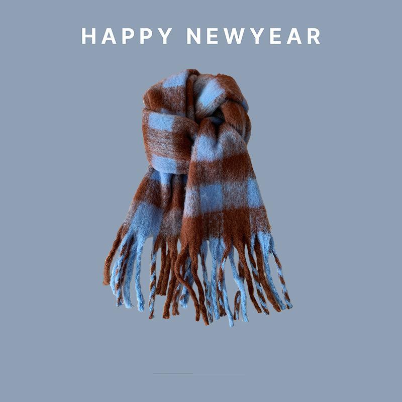 Шарфы нового дизайна в клетку Модельерские шарфы Корейская версия Высококачественный женский зимний шарф