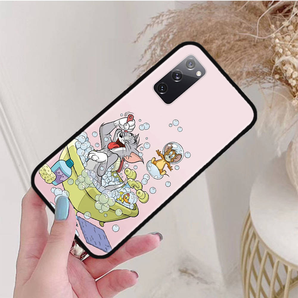Черный чехол для OPPO Reno 8 6 5 4 Pro Plus Find X3 A17 A3 A31 A38 A40 A53 A54 A55 A74 A76 A78 A77 A80 A94 A95 A96 Lite C-45 Том и Джерри