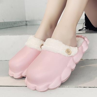 Модная обувь для женщин Съемная стелька Водонепроницаемые мужские тапочки для пар Зимняя теплая обувь Толстая подошва Нескользящие домашние повседневные тапочки