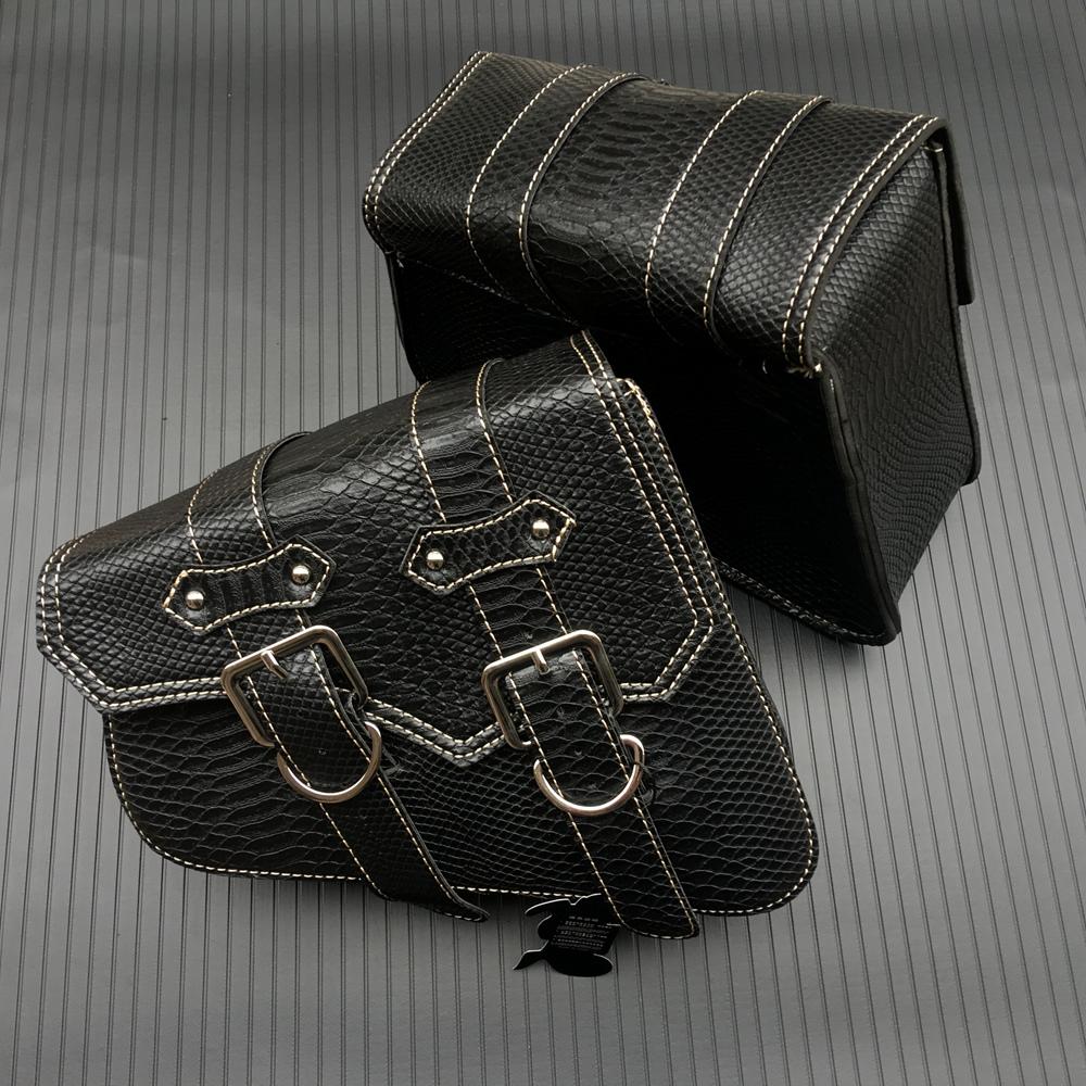 Одна пара универсальных мотоциклетных кофров из ПУ кожи для Harley Sportster для Honda Suzuki Kawasaki Yamaha