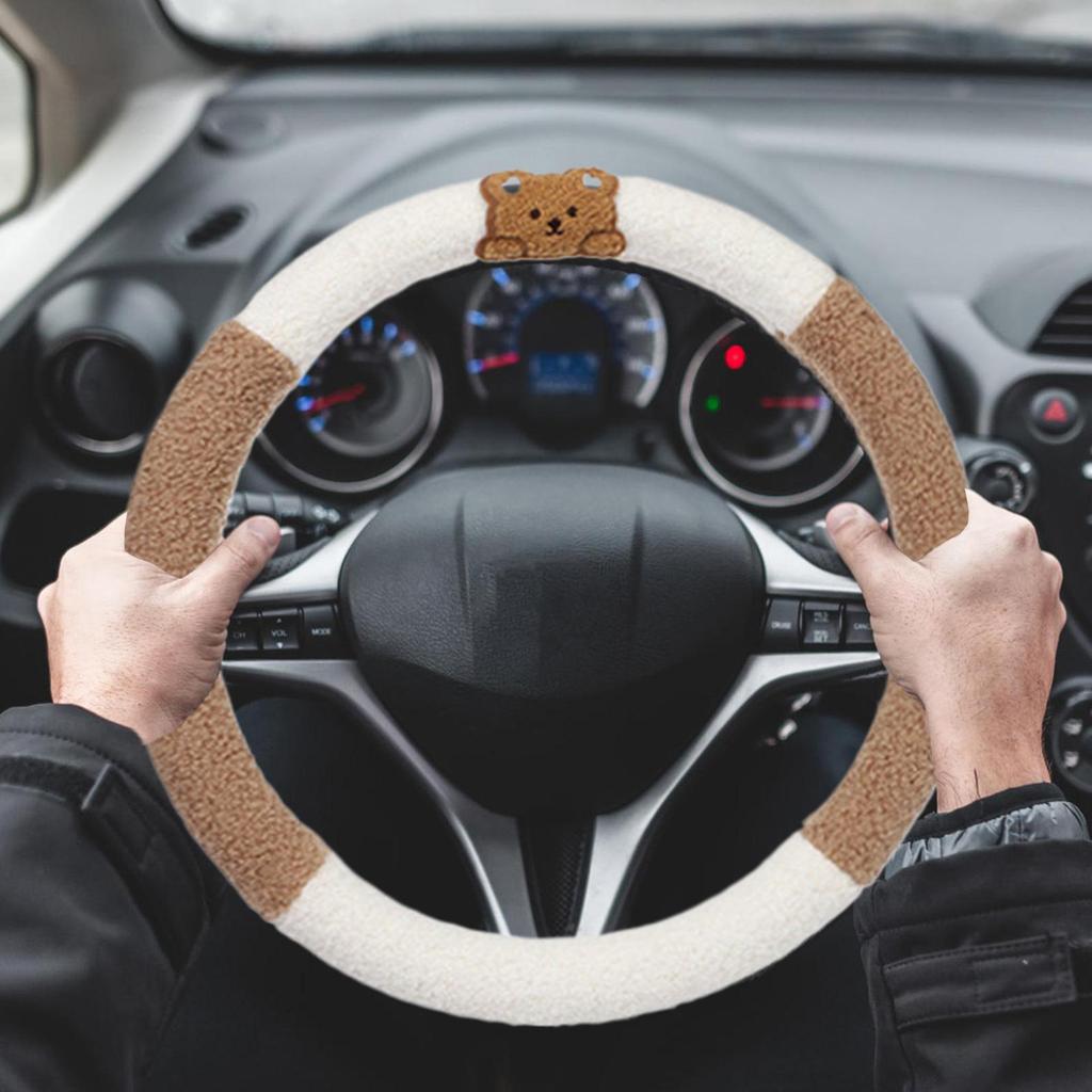 Чехол на руль мужской 15 дюймов теплый автомобильный декор ручки милый чехол на руль с дизайном животных для украшения мужчины женщины