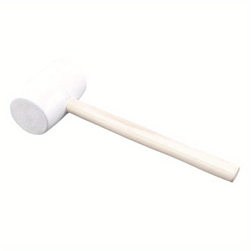 Rubber Mallet Hammer Multifunctional Rubber Hammer for Floor Tile Installation Rubber Mallet with Fiberglass Solid Wood Handle