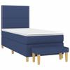 3137059 vidaXL Bed Base with Mattress Blue 100x200 Cm Fabric