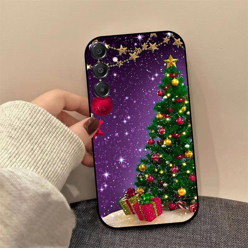 Рождественский чехол для телефона Samsung Galaxy A16 A17 A56 A36 A15 A55 A35 A25 A26 Чехол Funda Coque Мягкий ТПУ Силиконовый чехол Бампер Etui