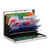 Multifunctional Anti-Theft Stainless Steel Card Holder: Portable Multi-Slot Wallet for Men.