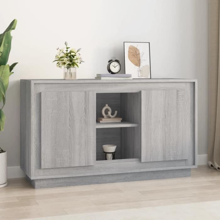 VidaXL Buffet Sonoma Grey 102x35x60 Cm Engineered Wood 831883