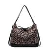 College Style Large-capacity Bag Women's 2025 New Autumn Popular Leopard Print Double Shoulder Back Bag Single Shoulder Messenger Bag