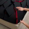 3pcs Honeycomb Pattern Fitted Sheet 3D Printed Black And Red Geometric Flat Sheet Sets With Pillowcases No Filling Vivid Visual