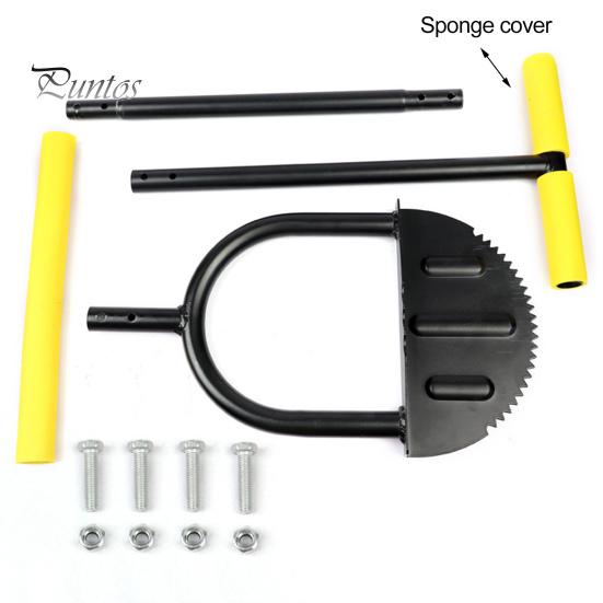 Ручной инструмент для обрезки кромок газона, лопата для обрезки кромок в форме полумесяца с V-образным зубчатым лезвием, измельчитель кромок газона из цельной стали с Т-образной рукояткой для ландшафтного подъезда