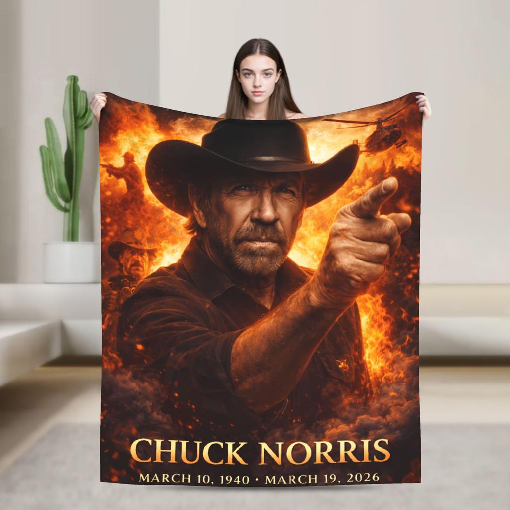 Chuck Norris Warm Blanket Camping Plush Throw Blanket Pattern Couch Chair Flannel Bedspread Sofa Bed Cover