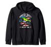 Monster Trucks Are My Jam Rugged USA Flag Stars and Stripes Zip Hoodie