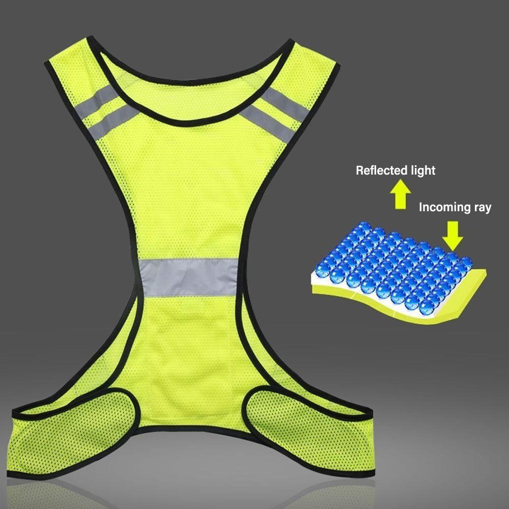 Elastic Webbing Night Riding Vests Polyester Reflective Safety Vest Lightweight Biking