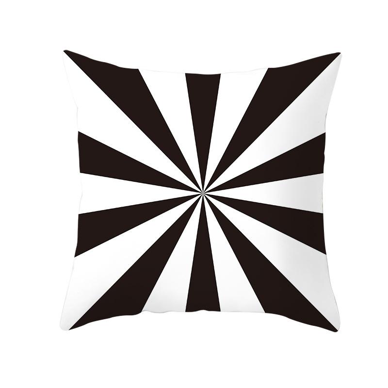 Простой черно-белый плед с геометрическим волнистым узором, чехол для подушки для дома, гостиной, дивана, декоративная подушка, наволочка