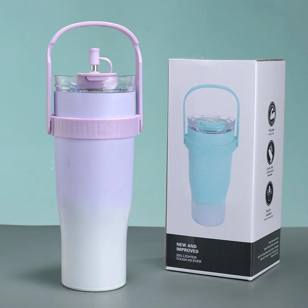 316 Stainless Steel Insulated Water Bottle With Straw Office Double Drink Cup  Outdoor Activities