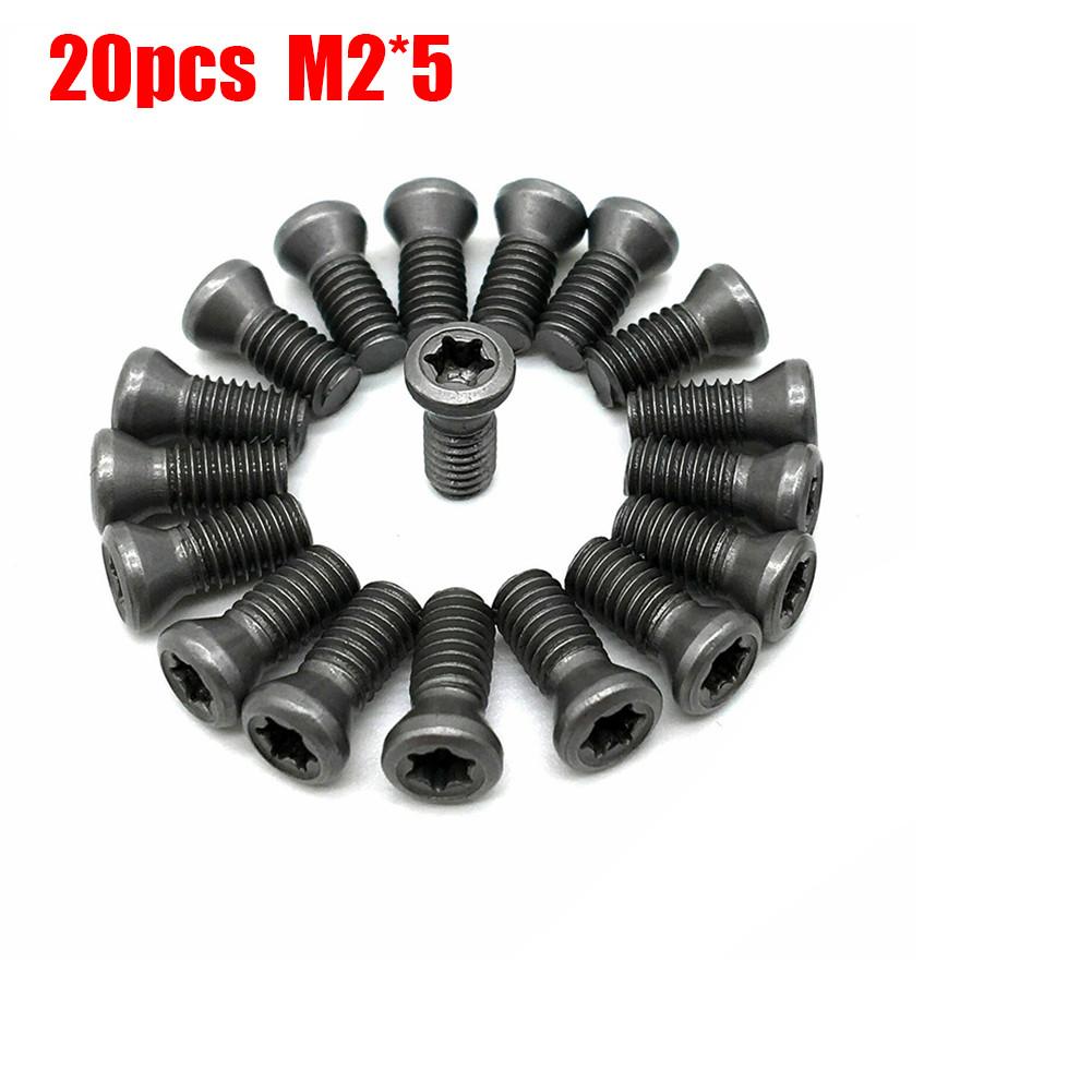Набор из 20 шт. Винты Torx M2 M2.5 Для M3 Для M3.5 M5 для Замены Твердосплавных Пластин в Инструментах для Токарных станков с ЧПУ Подходит для Держателей Инструментов