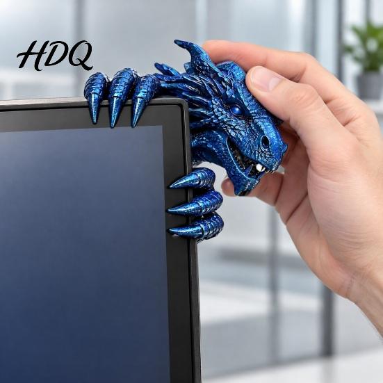 Монитор Декор Дракон Крутой Топпер для Компьютера 3D Дизайн Настольный Гаджет для Геймеров Украшение Крепящееся на Зажим Украшение для Домашнего Офиса
