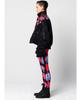 GREEDILOUS Chessboard Blue Knight Print Trousers