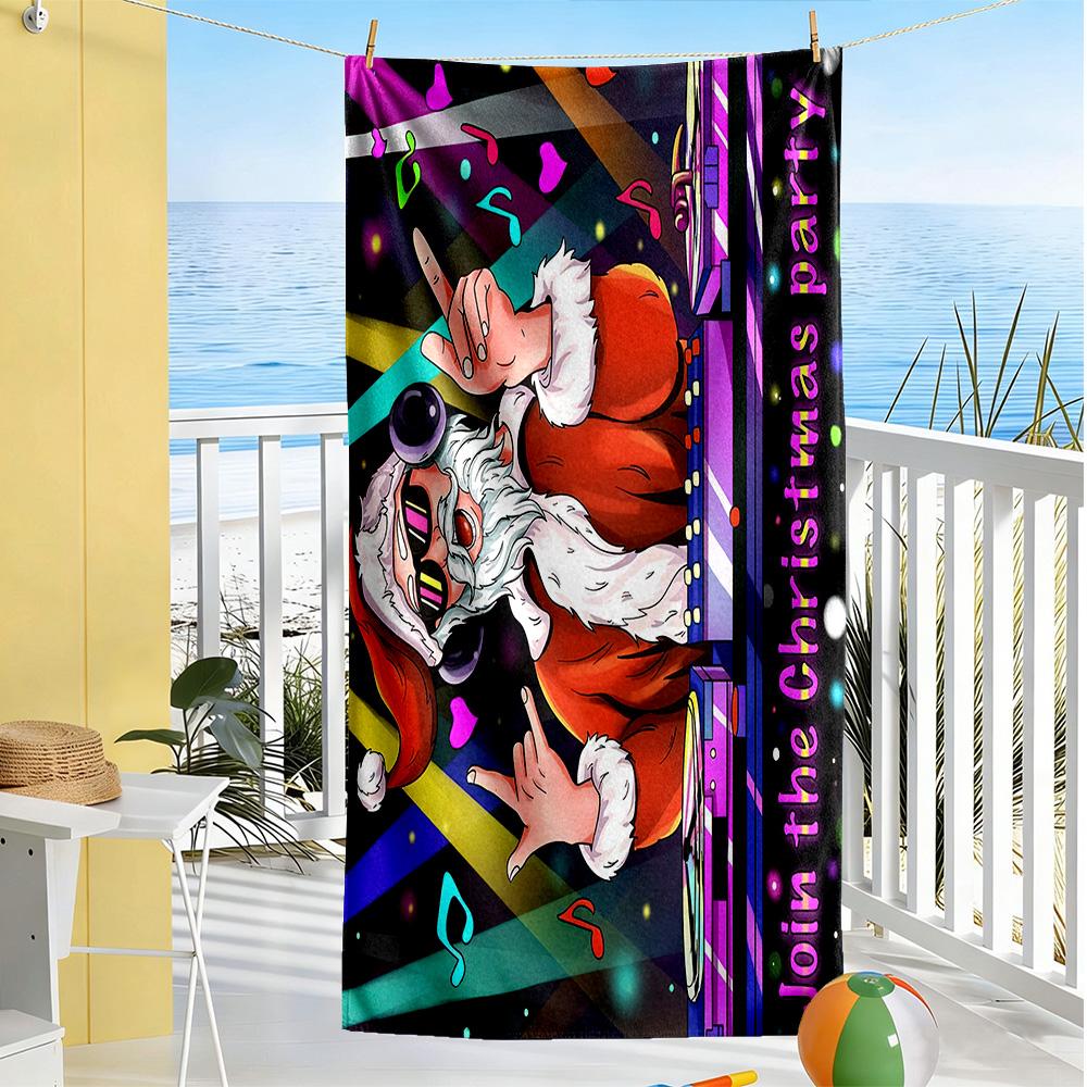 Christmas Beach Towel High Absorbency & Quick-Dry Comfortable Lightweight