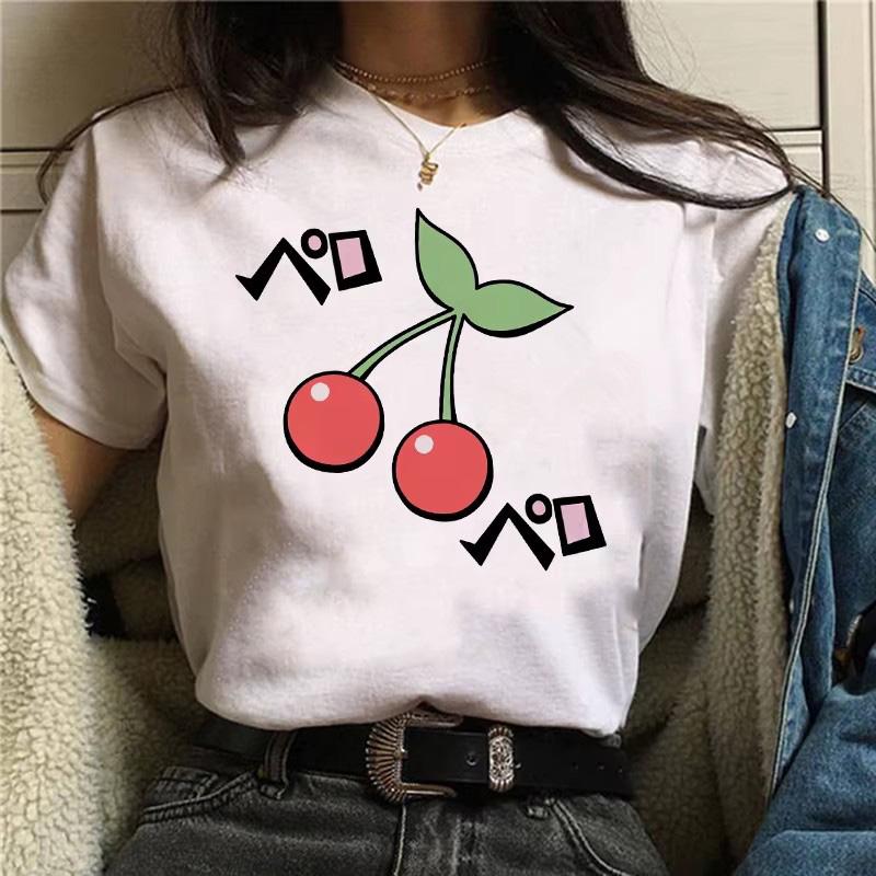 Футболки Cherry женские аниме японские футболки женские смешные Harajuku одежда