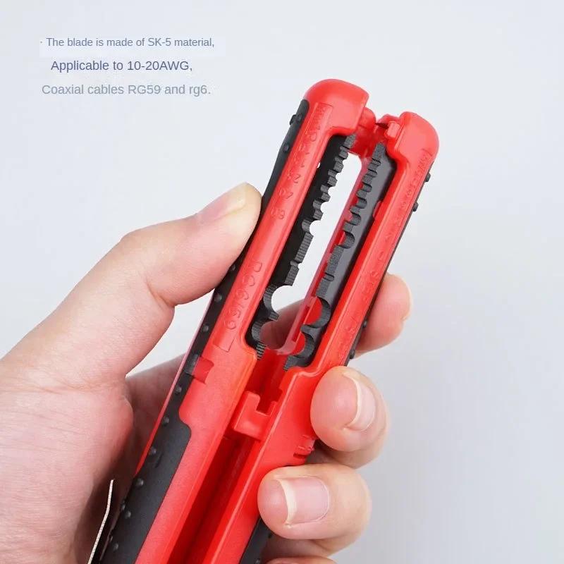 Multifunctional Cable Wire Stripper Cutter Pliers Hand Tool Hardware Tool Portable Anti-skid Handle Strip Pen Clip Hand Tools