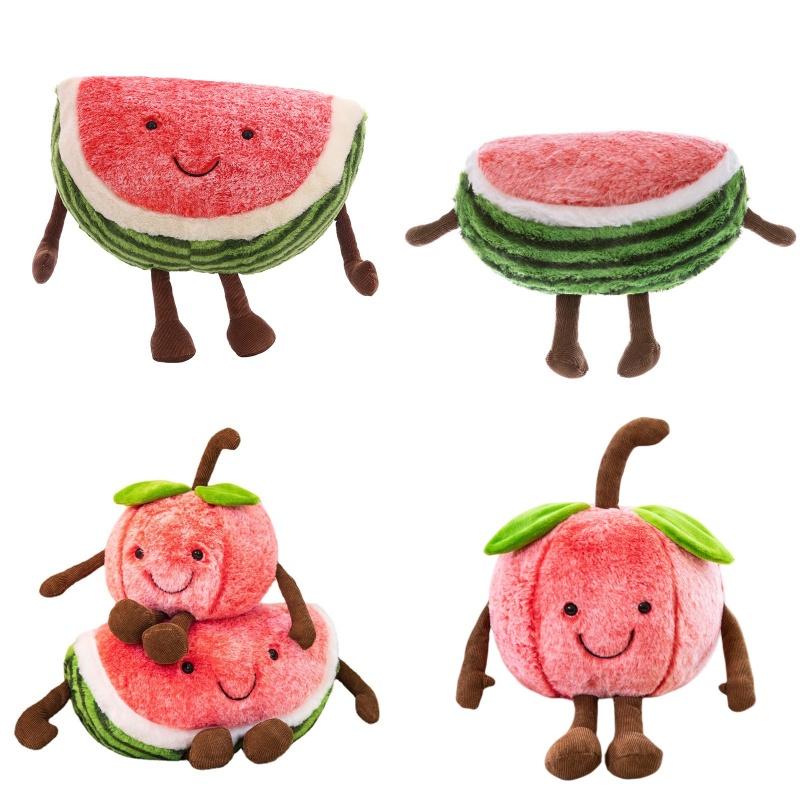Cartoon Cherry Expression Plush Pillow Cute Fruit Stuffed Toy For All Ages 35cm 50cm 60cm