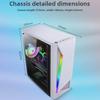 EVESKY Lingguang Panoramic Gaming PC Case with Side-Transparent Design and Colorful LED Light Bar