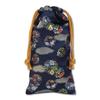 Drawstring Pouch with Bell Holder, Nishijin Woven, Garland Cloud Design, 21cm